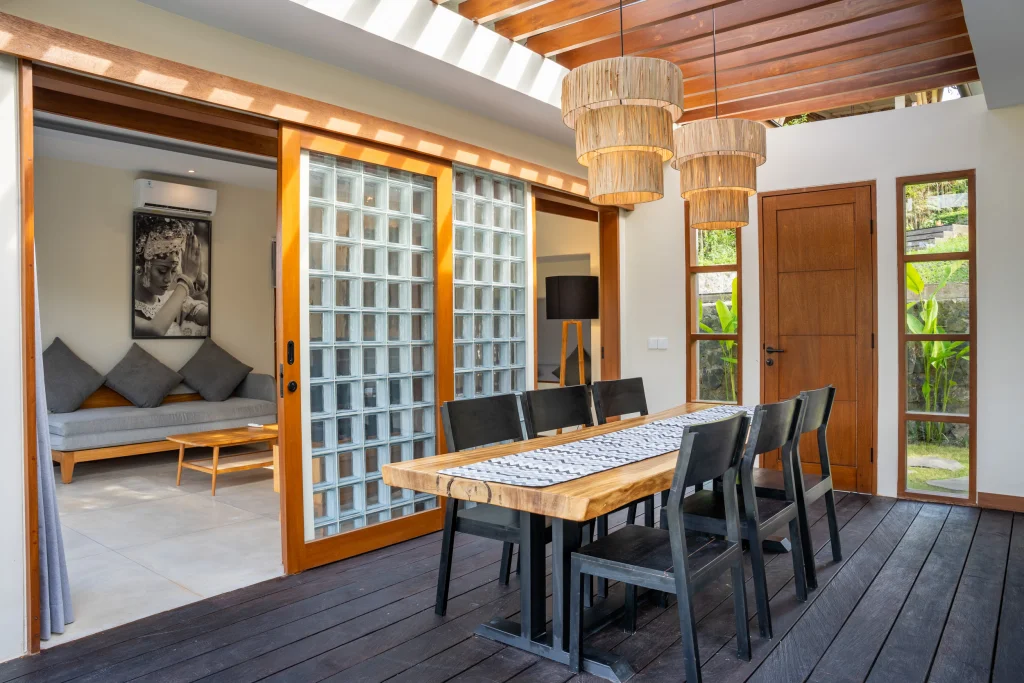 Dining space at Eveuss Villa