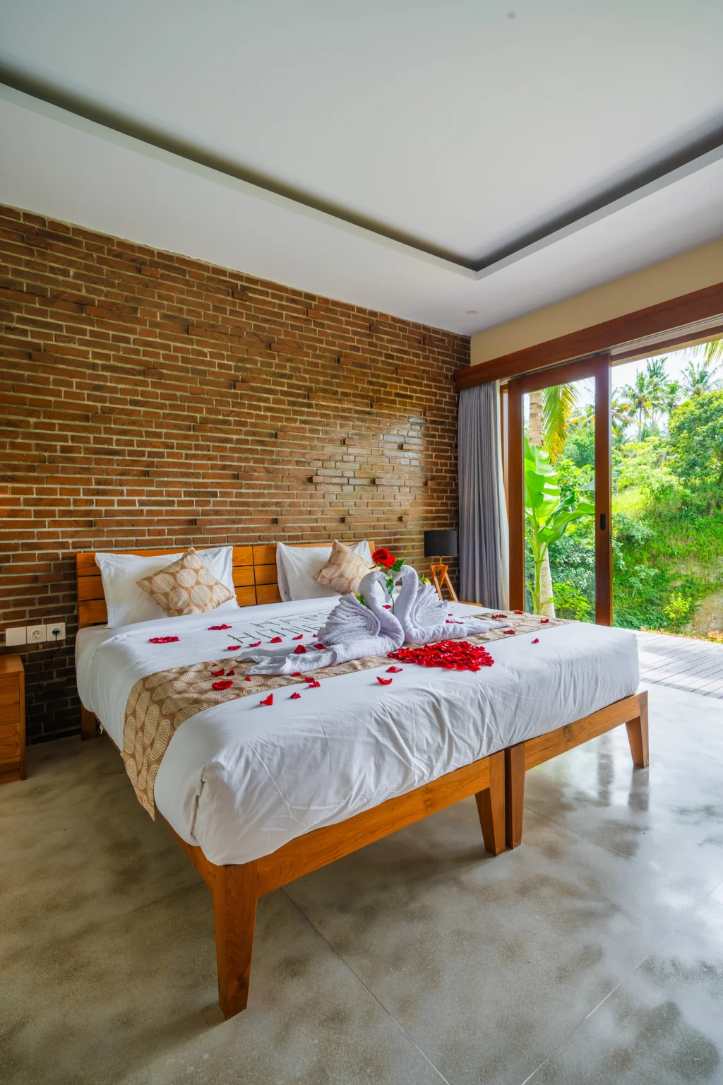 Guest bedroom with refined interiors